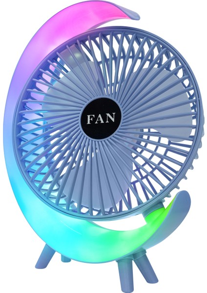 Masaüstü Ev Ofis Soğutucu Pervane Fan Taşınabilir Şarjlı Ev Ofis Vantilatör Rgb'li Döner Başlıklı modelleri
