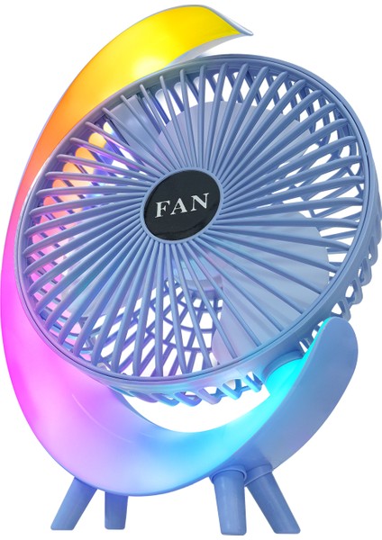 Masaüstü Ev Ofis Soğutucu Pervane Fan Taşınabilir Şarjlı Ev Ofis Vantilatör Rgb'li Döner Başlıklı fırsatları