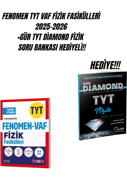 Fenomen Tyt Vaf Fizik Fasikülleri +Gür Tyt Diamond Fizik Soru Bankası Hediye!!