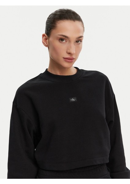 Ck J20J225370 Woven Label Crewneck Kadın Sweatshırt indirimleri