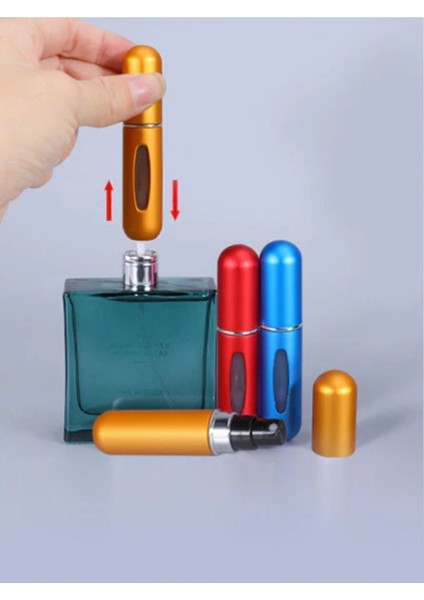 Parfüm Şişesinden Doldurulabilir Çanta Içi Parlak Pembe Mini Cep Parfüm Şişesi 5 ml modelleri