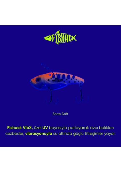 Vibrasyon Yem - Lrf/spin Jig - Fishack Vibrax - 15G 55MM - Snow Drift - Uv Boyalı indirimleri