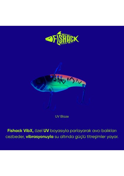 Vibrasyon Yem - Lrf/spin Jig - Fishack Vibrax - 7g 40MM - Uv Blaze - Uv Boyalı fiyatları