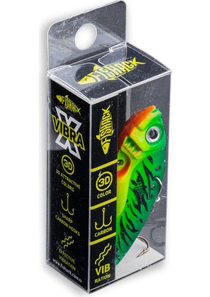 Vibrasyon Yem - Lrf/spin Jig - Fishack Vibrax - 15G 55MM - Tiger Strike - Uv Boyalı indirimleri