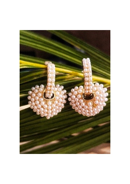 Lüks Incili Figürlü Gösterişli Küpe