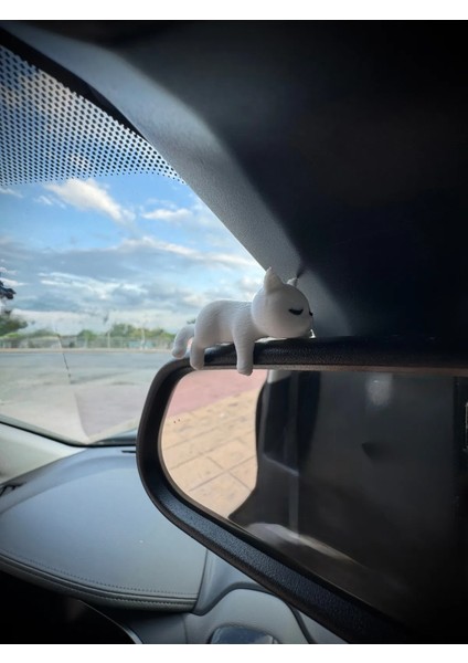 Sevimli Uyuyan Kedi Araba Dikiz Aynası Süsü - Araç Içi Aksesuar Süsü - Mutfak Süsü modelleri