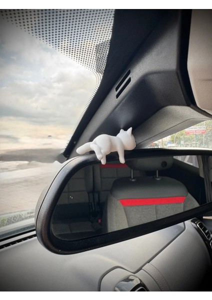 Sevimli Uyuyan Kedi Araba Dikiz Aynası Süsü - Araç Içi Aksesuar Süsü - Mutfak Süsü indirimleri