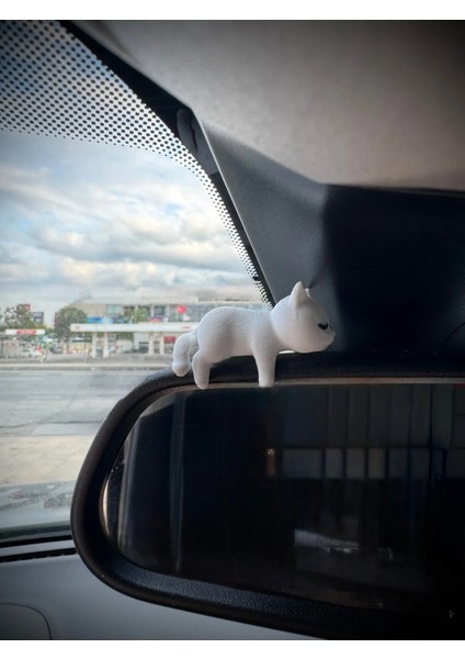 Sevimli Uyuyan Kedi Araba Dikiz Aynası Süsü - Araç Içi Aksesuar Süsü - Mutfak Süsü