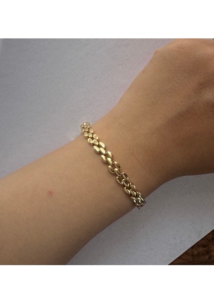 Kordon Model Taşsız Altın Renginde Bileklik fiyatları