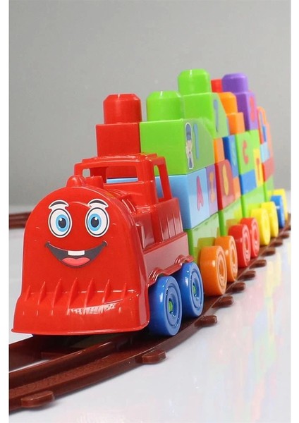Play Blox Oyuncak Tren Seti 77 Parça Sayılar ve Alfabe Treni Parlak Renkler Mega Blok Seti fırsatları