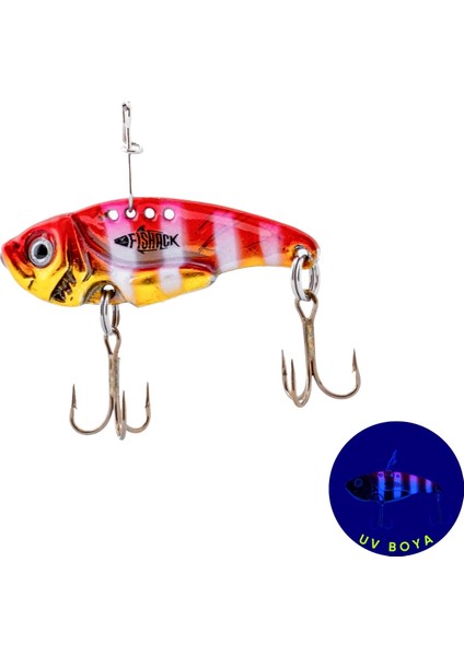 Vibrasyon Yem - Lrf/spin Jig - Fishack Vibrax - 7g 40MM - Pink Panther - Uv Boyalı