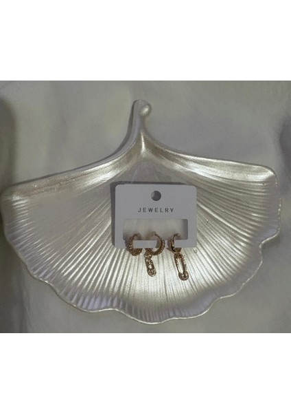 Altın Kaplama Taşlı Güvenlik Iğnesi Tasarım Küpe – Trend ve Işıltılı fırsatları