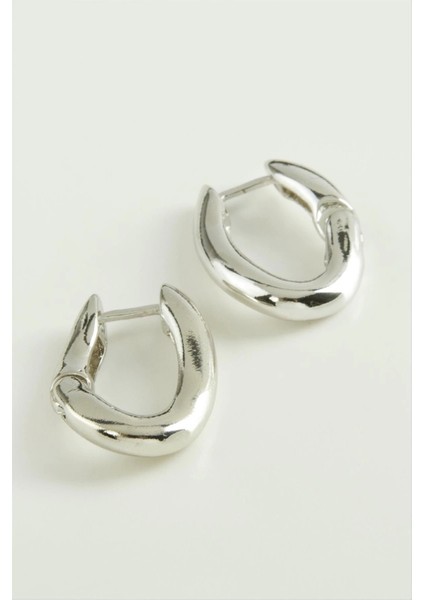 Oval Trend Metal Küpe