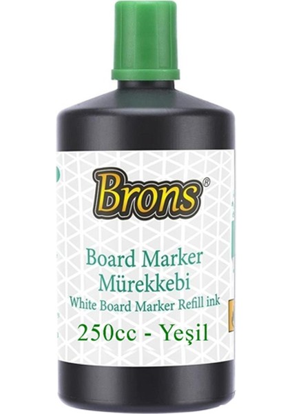 Yazı Tahta Kalem Mürekkebi 250 ml 1 Adet Brons Tahta Kalemi Mürekkebi Kolay Silinebilir 250 gr Okul Sınıf