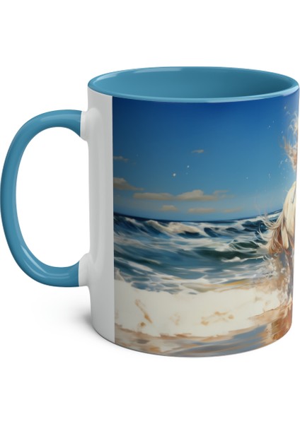 At Desenli Baskılı Kupa Bardak modelleri