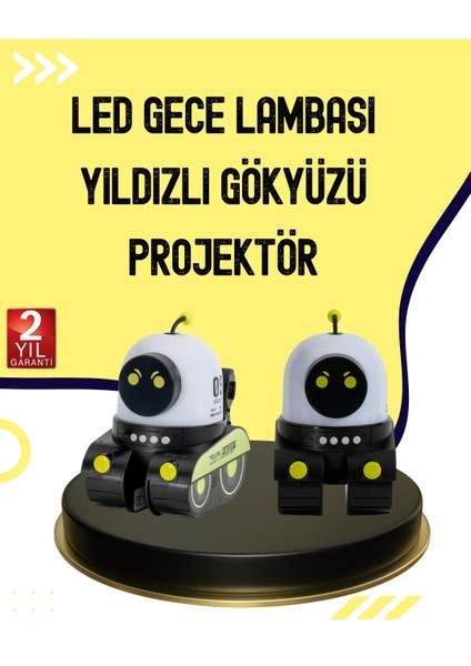 Otomatik Döner Slaytlı Üç Parlaklık Ayarlı Projektör Lamba