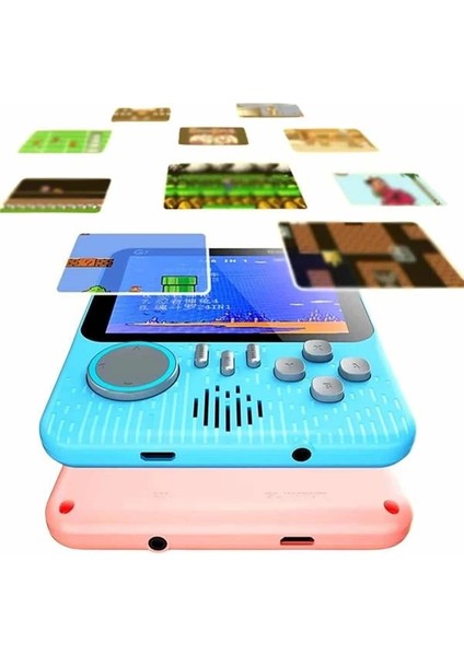 3.5 Inç Mini Atari Taşınabilir Oyun Konsolu 666 Adet Retro Oyun