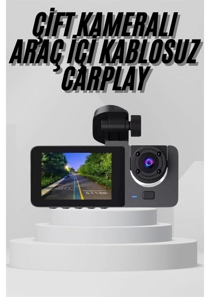 Yol Kayıt Araç Kamerası Hd Dvr 3 Kameralı 2.0in Ekranlı Ön Iç Arka fiyatları