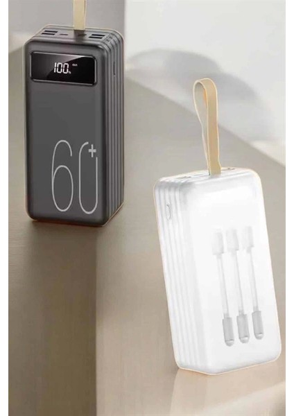 Powerbank 60.000 Mah Hızlı Şarj 4 Çıkışlı Uzun Şarj Süreli Dijital Göstergeli modelleri