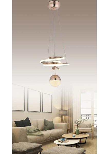 Ova 3 Renk(Sarı,beyaz,günışığı)Led Avize Concept