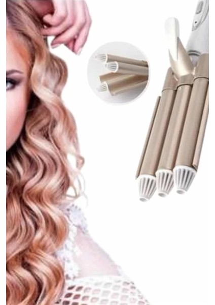 Saç Şekillendirici Wag Maşa Üçlü Yüksek Isı Ayarlı Seramik Kaplama fırsatları