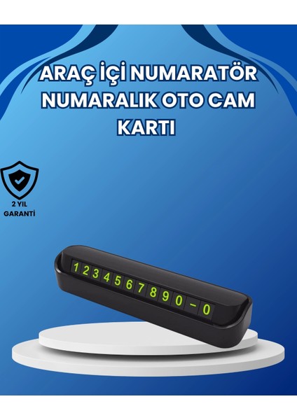 Fosforlu Araç Içi Park Numaratörü – Gece Görünümlü Şık Çözüm