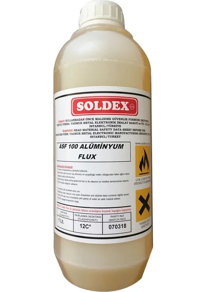 Soldex ASF-100 Alüminyum Flux Lehim Suyu - 1 Litre