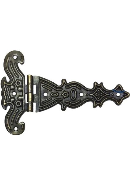 Dekoratif, Sac Tek Kuyruklu Menteşe - 69X102 Mm, Büyük, Antik, 100 Adet