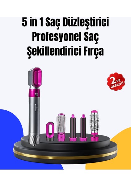 5 Parça Saç Şekillendirme Seti Düzleştirme Dalga ve Bukle Yapma