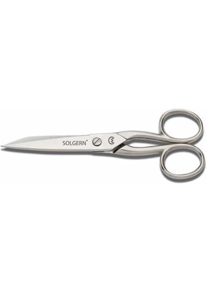 Solgern M-218 Sivri Uçlu Iplik Temizleme Makası No: 5,5 Inç / 13,97 cm - Nikel Kaplama