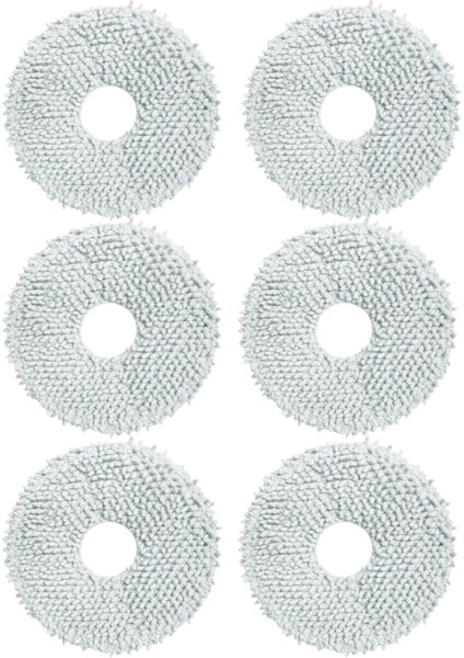 Xiaomi S20+ Plus B108GL Robot Süpürge Uyumlu 6 Adet Mop Bezi Yedek Parça Seti