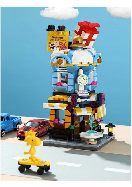 KP0105 Keeppley City Corner Department Store Blok Seti 389 Parça modelleri