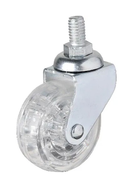 Hts 326 - 50X20 mm Şeffaf Makaralı Vidalı Teker 4 Adet