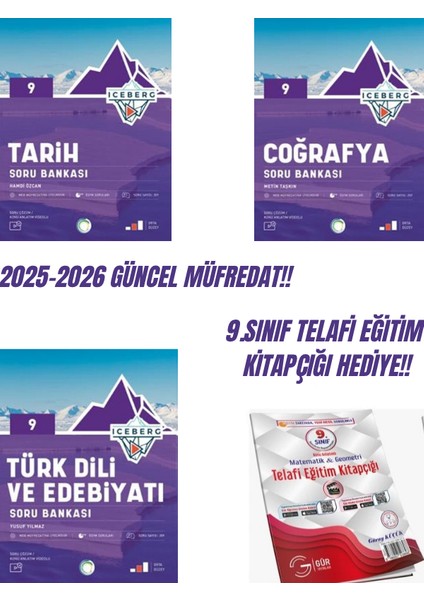 Okyanus Iceberg 9.sınıf Sözel Set+Gür 9.sınıf Telafi Eğitim Kitapçığı Hediye!!