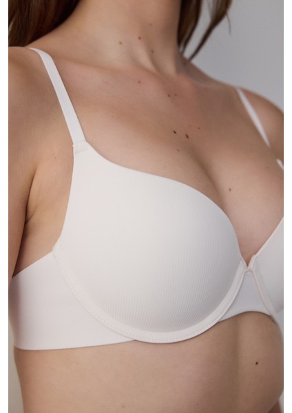 Ekru Liny Balenli Dolgusuz Etkili Sütyen