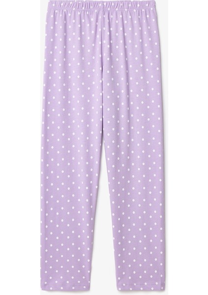 Lila Kız Çocuk Kuromi Uzun Kollu Gömlek Pijama Takımı modelleri