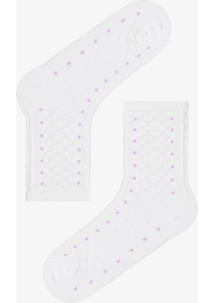 Renkli Kız Çocuk Puantiyeli Pamuklu 4'lü Soket Çorap fırsatları