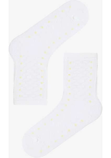 Renkli Kız Çocuk Puantiyeli Pamuklu 4'lü Soket Çorap indirimleri