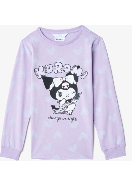 Lila Kız Çocuk Kuromi Uzun Kollu Pijama Takımı fiyatları