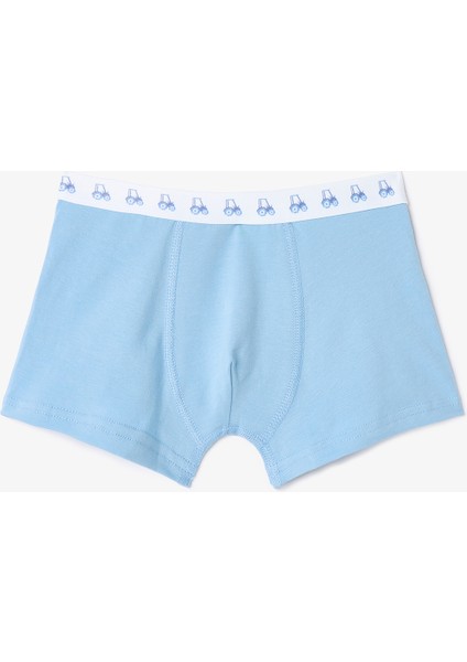 Erkek Çocuk Araba Desenli Normal Bel Pamuklu 2'li Boxer fiyatları