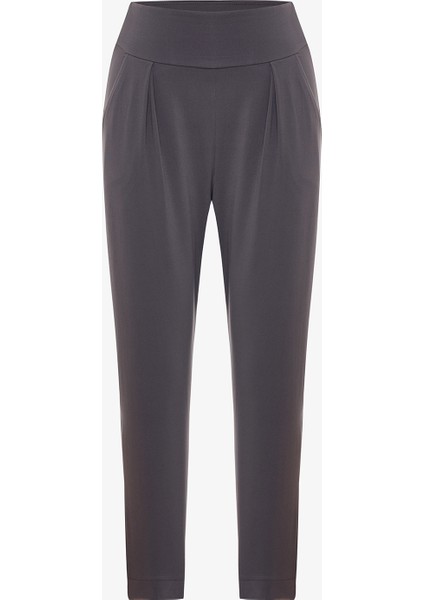 Antrasit Yüksek Bel Bilek Boy Yoga Pantolonu