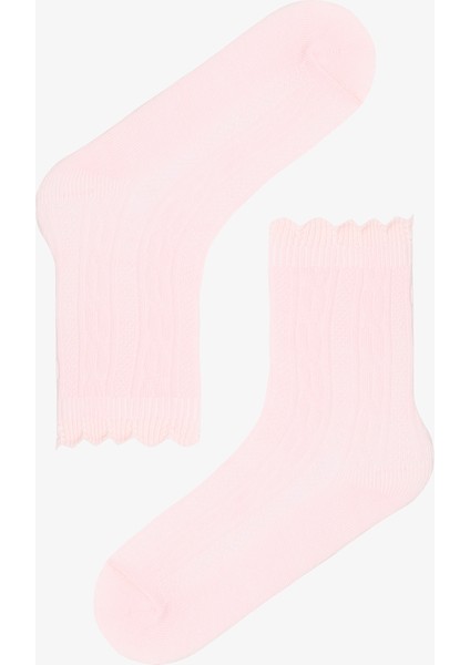 Karışık Renk Kız Çocuk Balıksırtı Desenli Pamuklu 3'lü Soket Çorap fiyatları