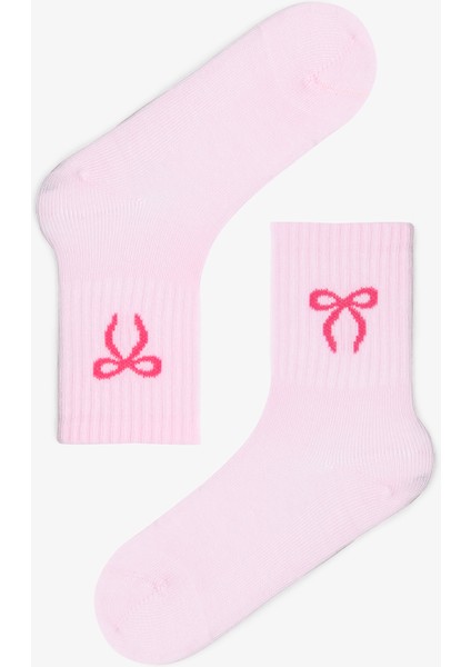 Karışık Renkli Kız Çocuk Ballerina Fiyonklu 2'li Soket Çorap fiyatları