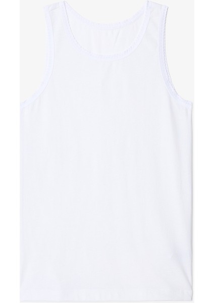 Optik Beyaz Kız Çocuk Bow Kurdela Desenli Pamuklu 2'li Kalın Askılı Atlet fırsatları