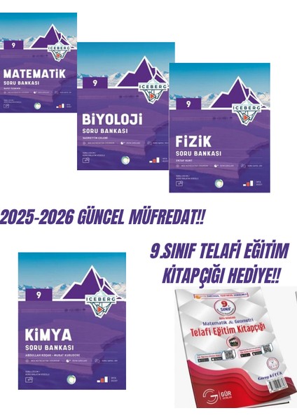 Okyanus Iceberg 9 Sayısal Set+Gür 9.sınıf Telafi Eğitim Kitapçığı Hediye!!