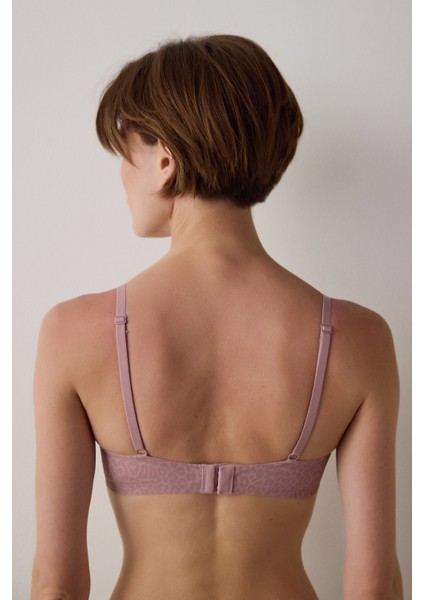 Kirli Pembe Tatto Effect Dikişsiz Balensiz Fitilli Üçgen Sütyen fırsatları