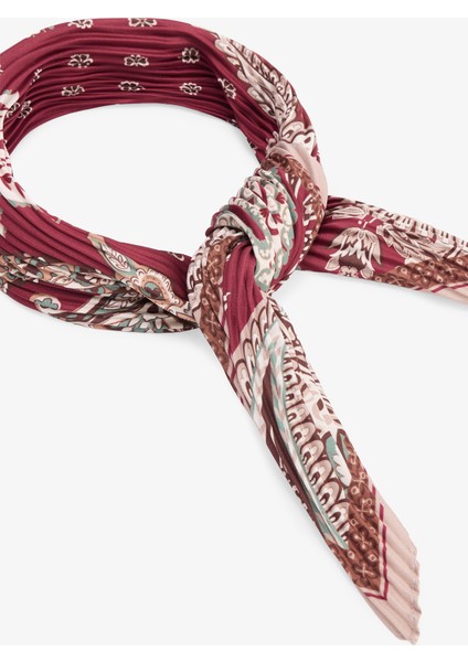 Bordo Denisa Şal Desenli Bandana fiyatları