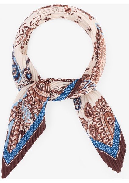 Yeşil Nadia Şal Desenli Bandana