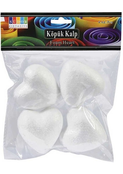 Köpük Kalp 4'lü