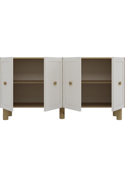 KA1506DB- Salda Bohem Konsol , Tv Sehpası , Çok Amaçlı Dolap , Kahve Köşesi 150CM Safirmeşe-Beyaz modelleri